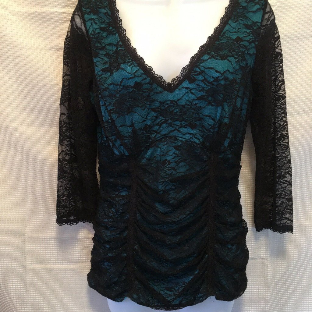 Frederick's Of Hollywood Womans Large Black And Tu